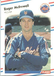 1988 Fleer Baseball Cards      142     Roger McDowell